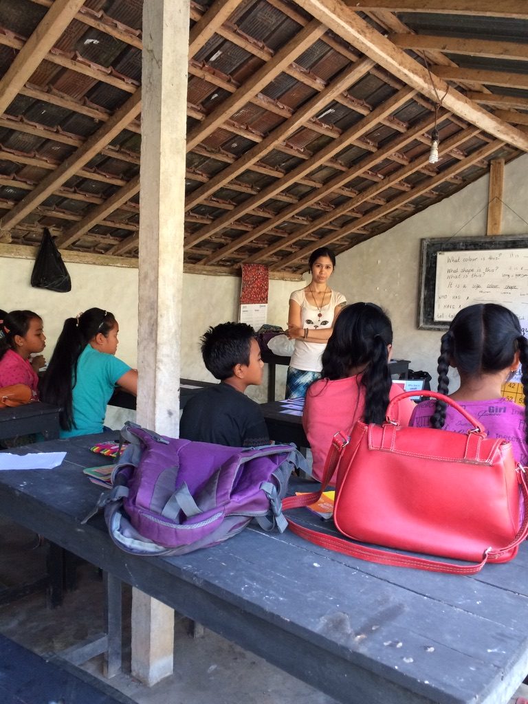 The original open-air shelter where Yowana Sastra first taught students, no longer standing